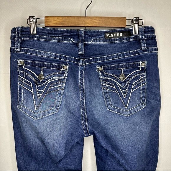 Vigoss Slim Boot Heritage Fit Boot Cut Medium Wash Low Rise Jeans Women’s 8 - Picture 6 of 13